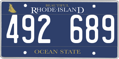 RI license plate 492689