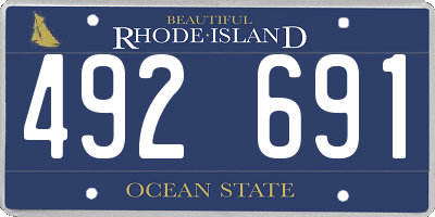 RI license plate 492691