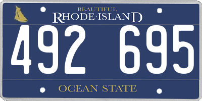 RI license plate 492695