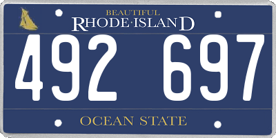 RI license plate 492697