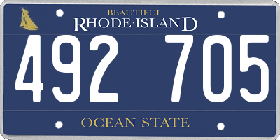 RI license plate 492705