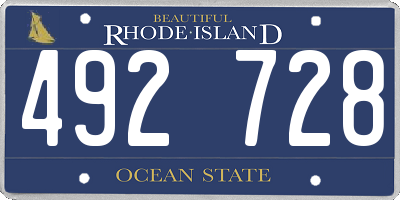 RI license plate 492728
