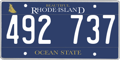 RI license plate 492737