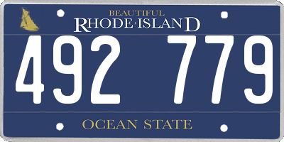 RI license plate 492779