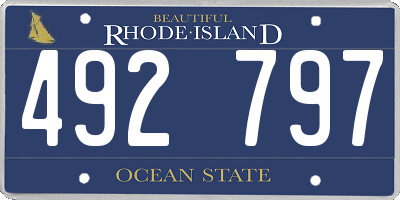 RI license plate 492797