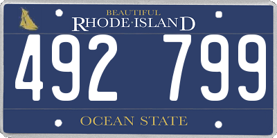 RI license plate 492799