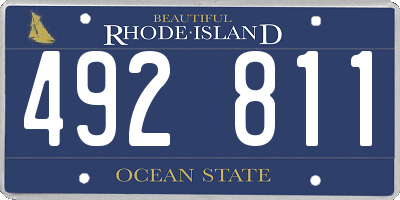 RI license plate 492811