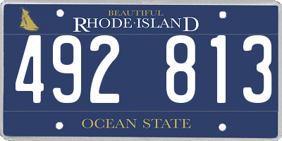 RI license plate 492813