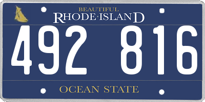 RI license plate 492816