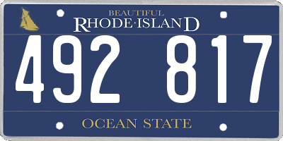 RI license plate 492817