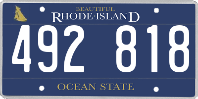 RI license plate 492818