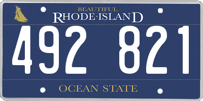 RI license plate 492821