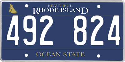 RI license plate 492824