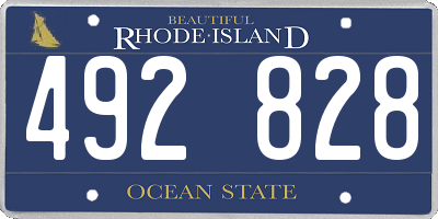 RI license plate 492828