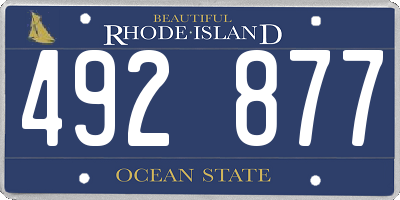RI license plate 492877