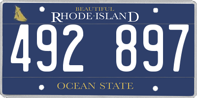 RI license plate 492897