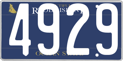 RI license plate 4929