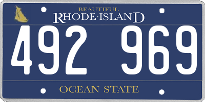 RI license plate 492969