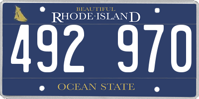 RI license plate 492970