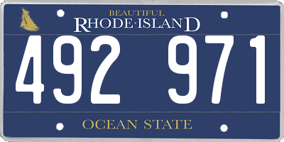 RI license plate 492971