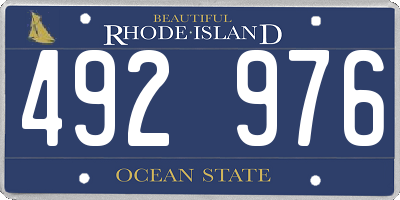 RI license plate 492976
