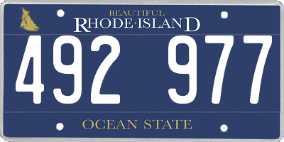 RI license plate 492977