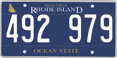 RI license plate 492979