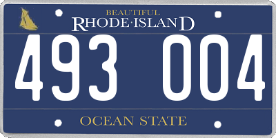 RI license plate 493004