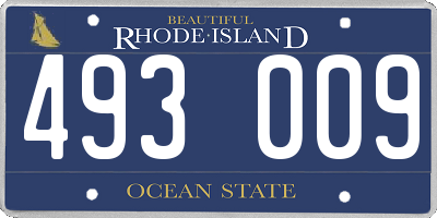 RI license plate 493009