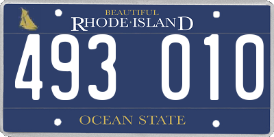 RI license plate 493010