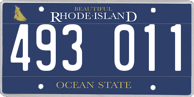 RI license plate 493011