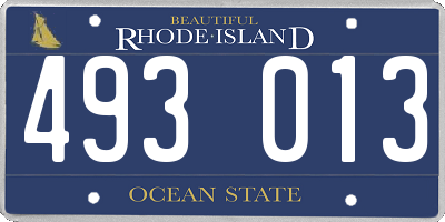 RI license plate 493013