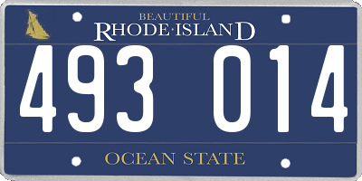 RI license plate 493014