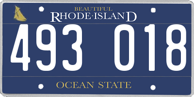 RI license plate 493018
