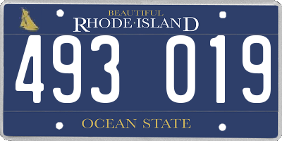 RI license plate 493019