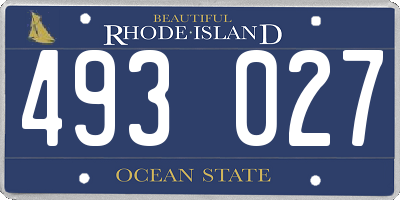 RI license plate 493027