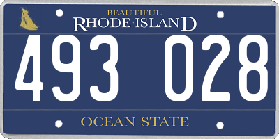 RI license plate 493028