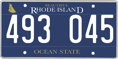 RI license plate 493045