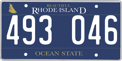 RI license plate 493046