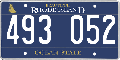 RI license plate 493052