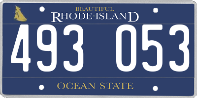 RI license plate 493053