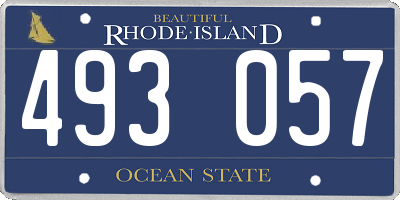 RI license plate 493057