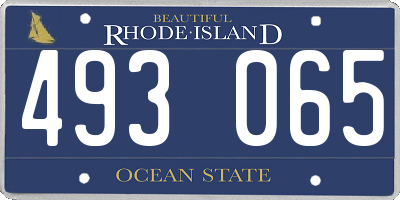 RI license plate 493065