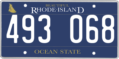 RI license plate 493068