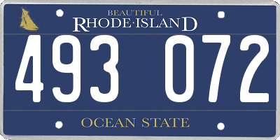 RI license plate 493072