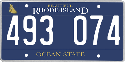 RI license plate 493074
