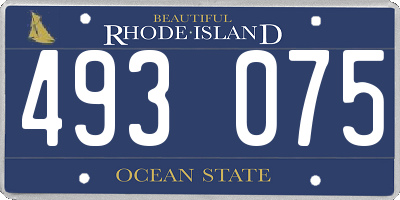 RI license plate 493075