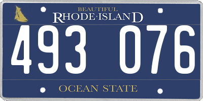 RI license plate 493076
