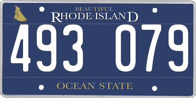 RI license plate 493079