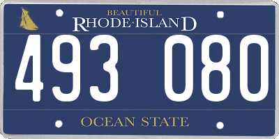 RI license plate 493080